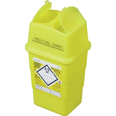 Image of Sharps Disposable Box 1 litre, Q2049