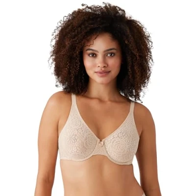 Image of Wacoal Women&#039;s Halo Underwire Bra Naturally Nude beige 40DD