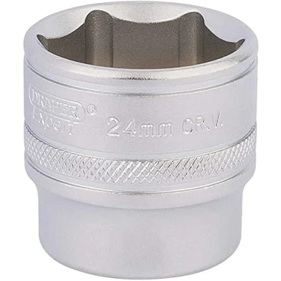 Image of Draper HI TORQ� 6 Point Deep Socket, 3/8&quot; Sq. Dr., 24mm
