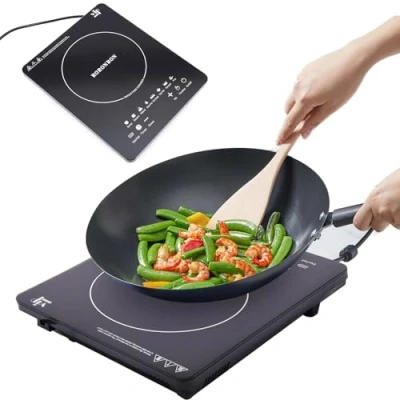 Image of Single Induction Hob 2200W 220V Portable Electric Cooker Cooktop Countertop Burner with Sensor Touch 8 Gears And LED Display 180 Minutes Timer Funtion 60 240℃