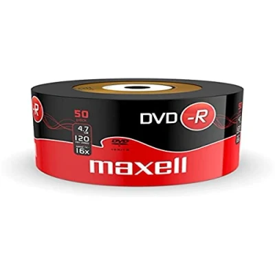 Image of Maxell 504892 DVD R 4.7 GB 16X 120 Min Video Matt Silver (50 Disk Pack Shrink Wrapped)