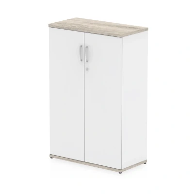 Image of Impulse 1200mm Cupboard Grey Oak and White