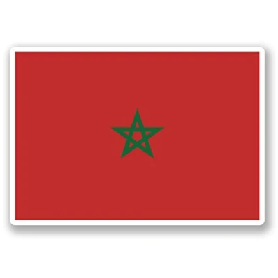Image of 2 x Morocco Vinyl Sticker Luggage Travel Bike Laptop Map Flag Car Decal #5406 (10cm Wide 7cm Tall)