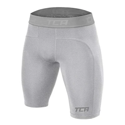 Image of TCA Men&#039;s Pro Performance Compression Base Layer Thermal Under Shorts Grey Marl, L