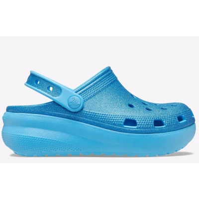 Image of Crocs Cls Glitter Cutie CgK girls&#039;s Children&#039;s Clogs (Shoes) in Blue