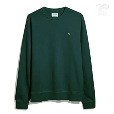 Image of Farah Mens Crew Sweatshirt Petrol Blue S