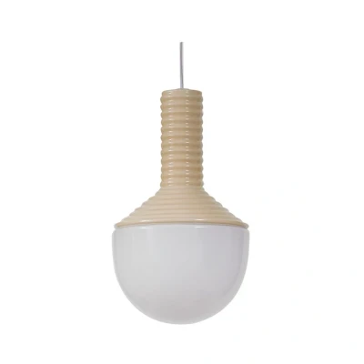 Image of Lucande Florine pendant light, beige/opal, ceramic, glass