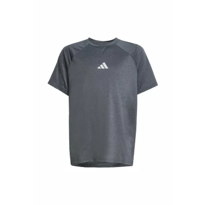 Image of adidas Boy&#039;s GOTO PZ T Shirt, Black/Grey Three/Reflective Silver, 7 8 Years