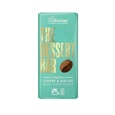 Image of Divine Dessert Bar 38% Milk Chocolate Tiramisu with Coffee and Biscuit 180g