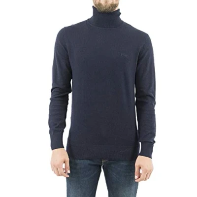 Image of Schott NYC Men&#039;s PLKERN3 Sweater, Navy Blue, X Large