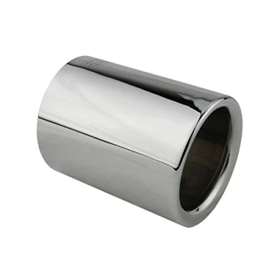 Image of L&amp;P A304 1 Exhaust Trim Stainless Steel 76 mm Tailpipe Mirror Polished Chrome Plug &amp; Play Tailpipes Reference Numbers 18307622764 7622764 18307622762 7622762