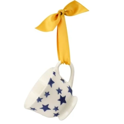 Image of Emma Bridgewater Tiny Stars Christmas Tree Decoration Teacup Boxed
