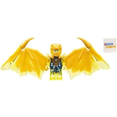 Image of LEGO Ninjago Crystalized: Jay Golden Dragon Minifig with Nunchucks of Lightning