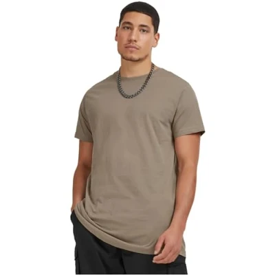 Image of Urban Classics Shaped LONG DO NOT USE Basic Tshirt, Men&#039;s, Size: Medium, Army green