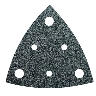 Image of FEIN 63717238010 80 Grit Zirconium Triangular Perforated Sanding Sheet, Multi Colour