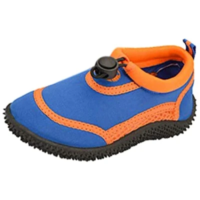 Image of Wet Shoes Kids Infant Size Aqua Beach Surf Water Swim for Boys &amp; Girls (Blue Orange, Numeric_6)
