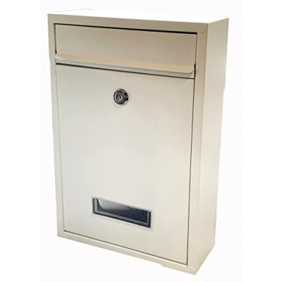 Image of Buckingham 40075 Wall Mounted Steel Lockable Mail, Post, Letter Box, Weather Resistant, White