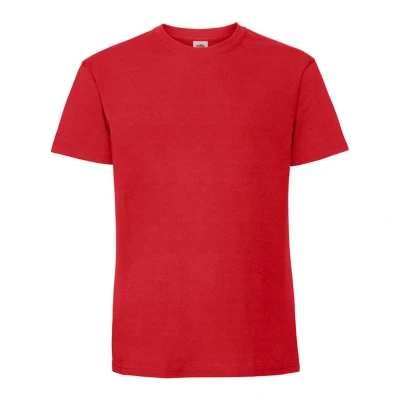 Image of Fruit of the Loom Mens Iconic Premium Ringspun Cotton T Shirt (Red) Size X Large