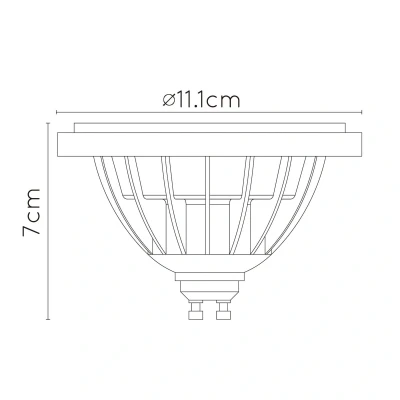 Image of Lucide LED Bulb Ø 11 cm Dim to Warm GU10 1x12W 3000K/2200K Black