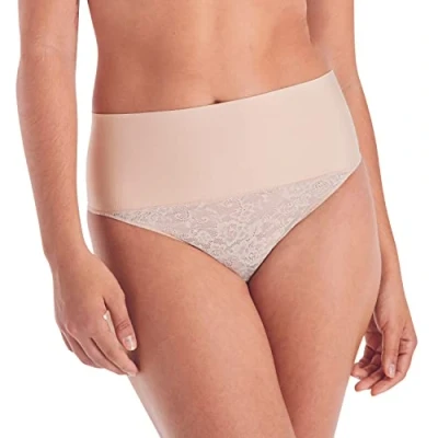 Image of Maidenform TAME YOUR Tummy Shaping Thong FIRM Control Shapewear, Women&#039;s, Size: Large, Nude