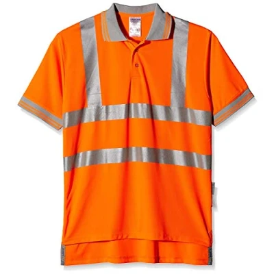 Image of Pulsarail Short Sleeved Polo, Medium, Hi Viz Orange