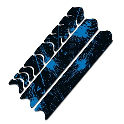 Image of AlphaShield K099 Bike Frame Protection Film Sticker for Mountain BMX Neon Blue (Racing 06)
