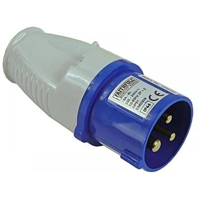 Image of Faithfull PLUG16AMP 240V 16A Replacement Blue Plug For use with trailing leads