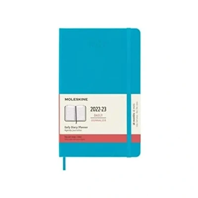 Image of Moleskine Daily Planner 18 Months 2022 2023, With Hard Cover And Elastic Closure, Size Large,13 x 21 cm, Color Blue