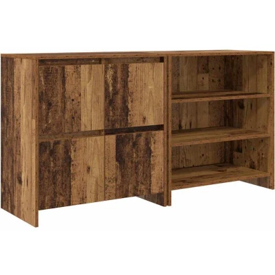 Image of vidaXL Sideboard 2 pcs Old wood 70 x 41 75 cm Engineered