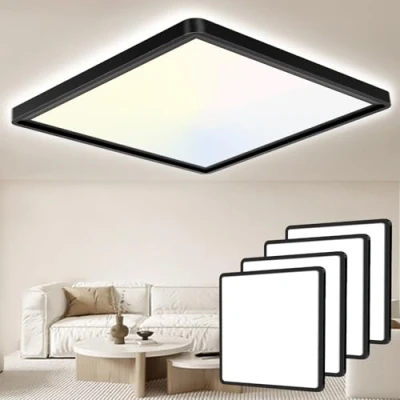 Image of Seruno X 29CM Bathroom Light 24W 3200LM 6000K/4000K/3000K IP54 Waterproof Ultra Thin Lights Ceiling, Square Flush Ceiling for Kitchen Bedroom Toilet Porch Hallway Living Room Office