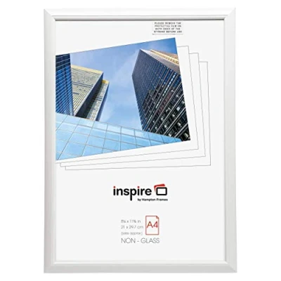 Image of Hampton Frames EASYLOADER Poster Certificate Photo Frame Plexi White A4 (21x30cm) EAS2130WHT