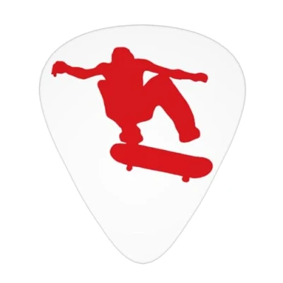 Image of Yifhdes Skateboard Skater Guitar Picks 12 Pack For Acoustic Accessories 3 Thickness Plectrums Thin/Medium/Heavy Players
