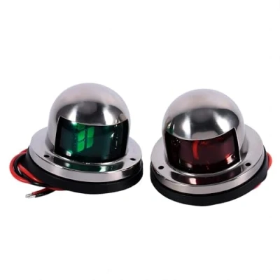 Image of VIFERR Bow Navigation Lights, Stainless Steel 12V LED Marine Boat Yacht Red Green Light