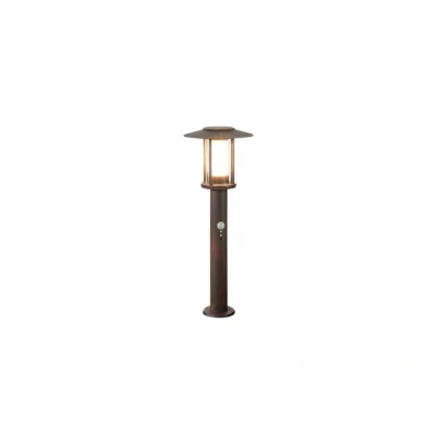 Image of Lindby LED pedestal light Pavlos, 55 cm, rust coloured, sensor