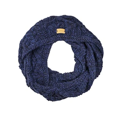 Image of Aran Traditions Navy Mix Cable Snood Scarf(Size: One Size)