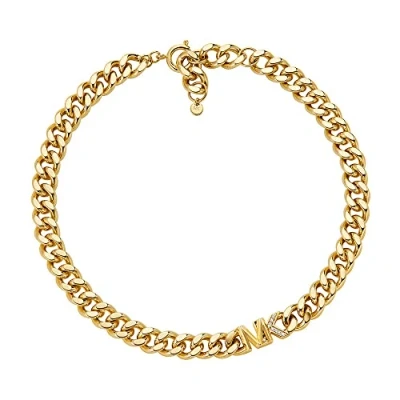 Image of Michael Kors Premium Necklace Gold Tone Brass with Crystal for Women MKJ7835710