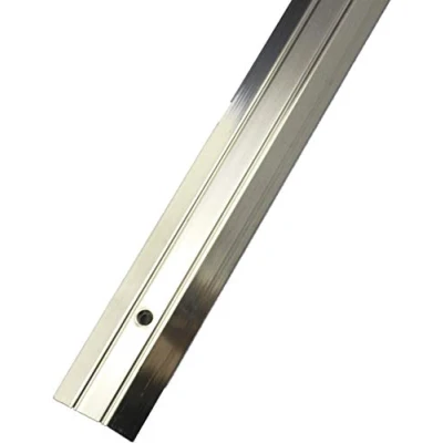Image of Carpet Metal Cover Trim Door BAR Grip Edging Threshold Brass/Silver (Carpet to Vinyl, Silver)