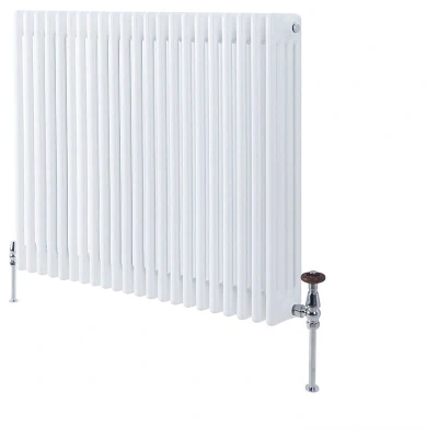 Image of Milano Windsor White Cast Iron Style Horizontal Four Column Radiator 750mm x 1010mm