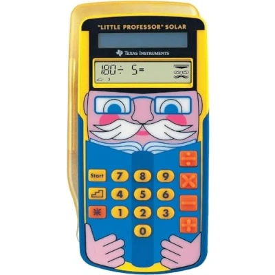 Image of Texas TI Little Professor Solar LPROF/PWB/11E1 Education Calculator Yellow