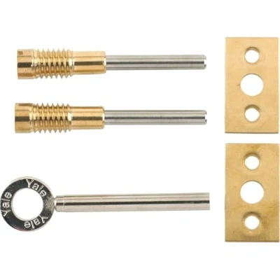 Image of Yale Locks 8013 Dual Screw Window Lock Brass Finish (2 Pack)