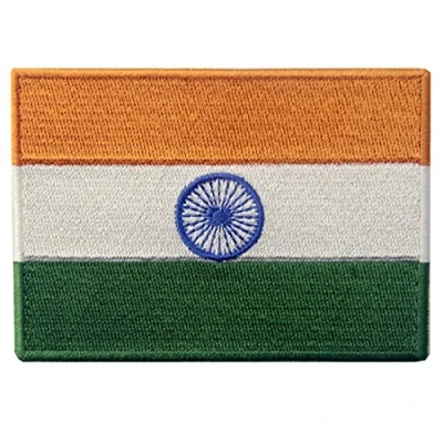 Image of India Flag Embroidered Emblem Indian Iron On Sew National Patch