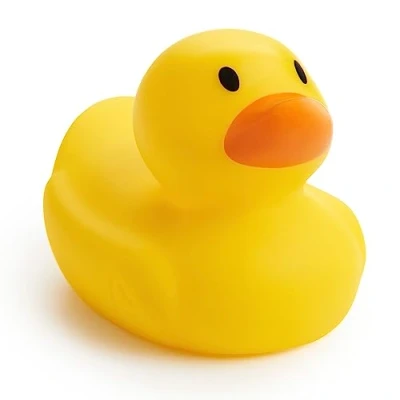 Image of Munchkin White Hot Safety Rubber Bath Duck Toy for Babies or Toddlers Marker Turns To Reveal The Word When is Too Baby Essentials Toys 1 Pack
