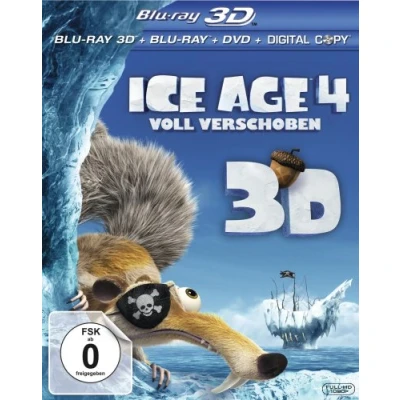 Image of Ice Age 4 Voll Verschoben 3D: Blu ray 3D + 2D DVD Digital Copy