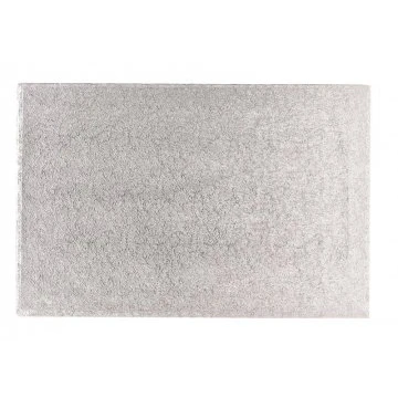 Image of Oblong Cake Board Silver 18inch X 14inch