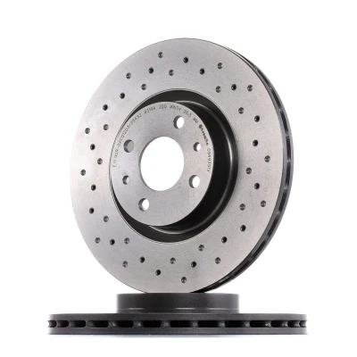Image of 424975 Brake disc BREMBO XTRA LINE 09.4939.1X 284mm 22mm 4 perforated/vented Coated High carbon ABARTH: 500 / 595 695 Hatchback