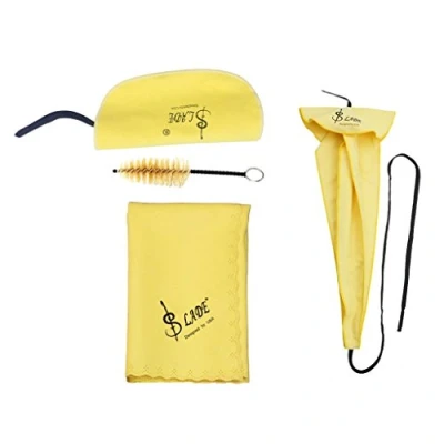 Image of kesoto Alto Tenor Soprano Saxophone Care Kit, Cleaning Cloth Swabs Mouthpiece Brush for Saxophonist Students Music Lovers