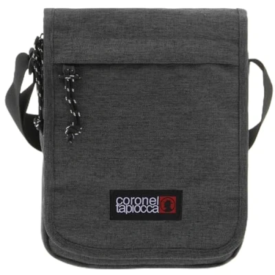 Image of Men&#039;s Bag Bandoler Bag, Grey, 19 x 24 5 cm, Lapel Shoulder