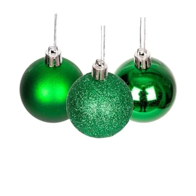 Image of 50mm/9Pcs Christmas Baubles Shatterproof Dark Green, Tree Decorations Ball Ornaments Balls Xmas Hanging Holiday Decor Shiny,Matte,Glitter