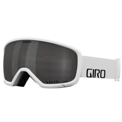Image of Giro Mens Ringo Snow Goggle White Wordmark Strap with Vivid Smoke Lens