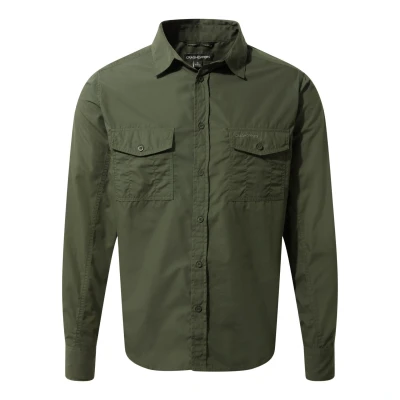 Image of Craghoppers Mens Expert Kiwi Long Sleeved Shirt (Cedar Green) Size 2XL